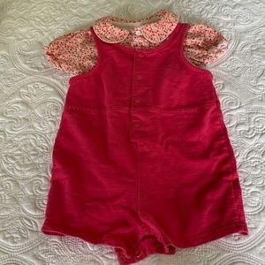 Talbots vintage pink romper 2T